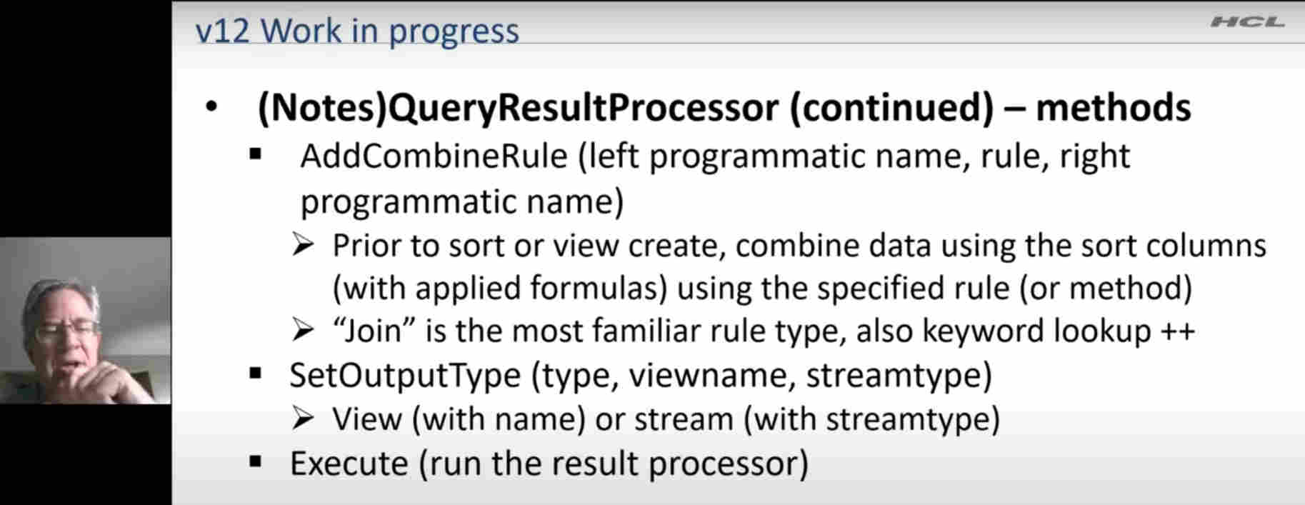 NotesQueryResultProcessor output